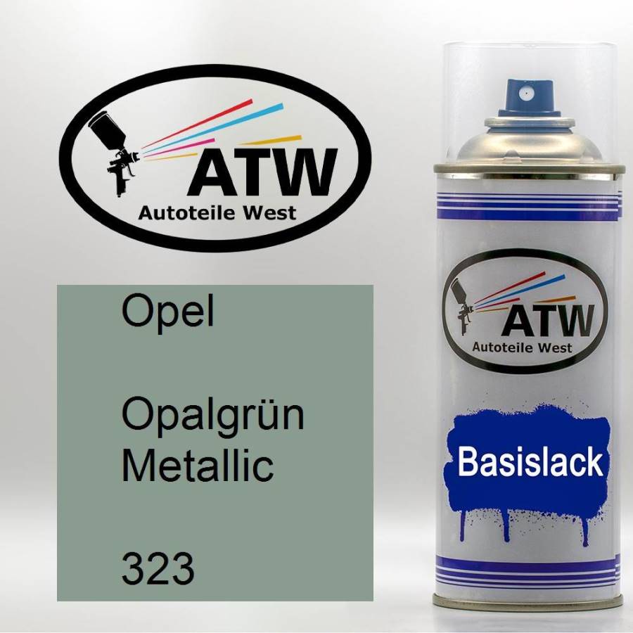 Opel, Opalgrün Metallic, 323: 400ml Sprühdose, von ATW Autoteile West.